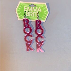 PINK “Rock” Pierced Earrings!